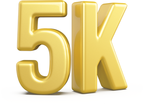 5k Followers gold