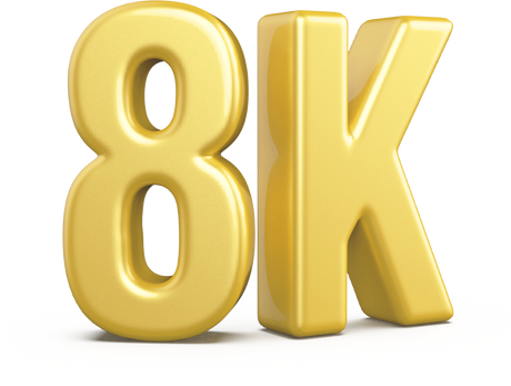 8k Followers gold