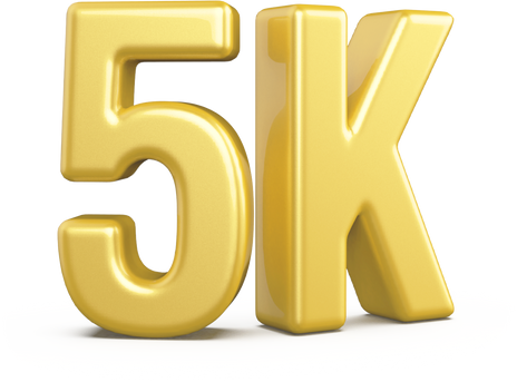 5k Followers gold